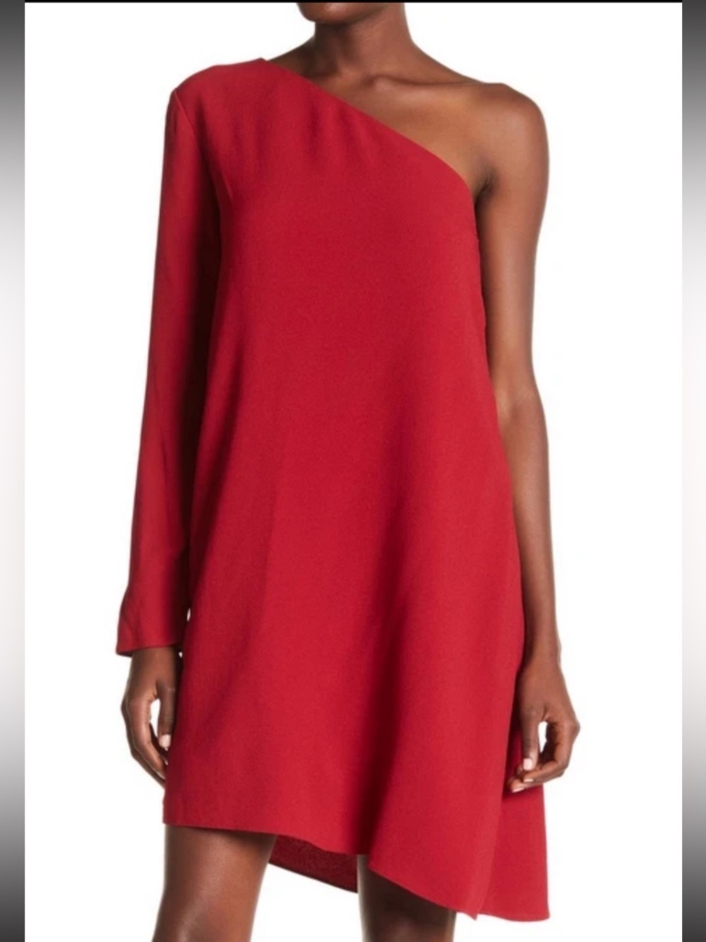 Theory SINTSI Crimson Red Rosina Crepe Dress